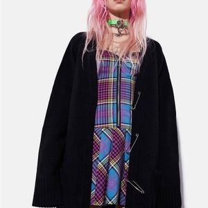 DollsKill Current Mood Pretty Problems Oversized cardigan